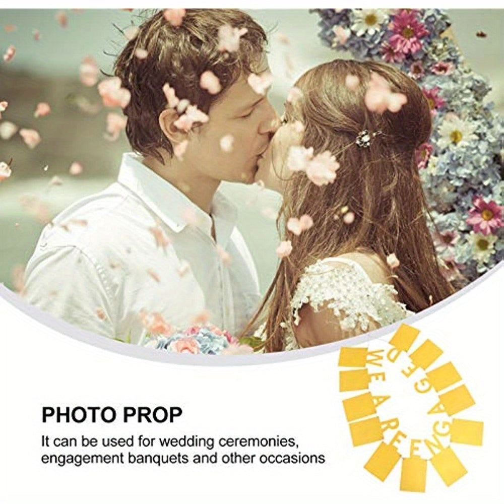 We Are Engaged Banner Engagement Photo Wedding Bride Bunting Garland