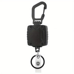 Heavy Duty Transparent Card Holder Keychain Buckle Outdoor Camping Fishing