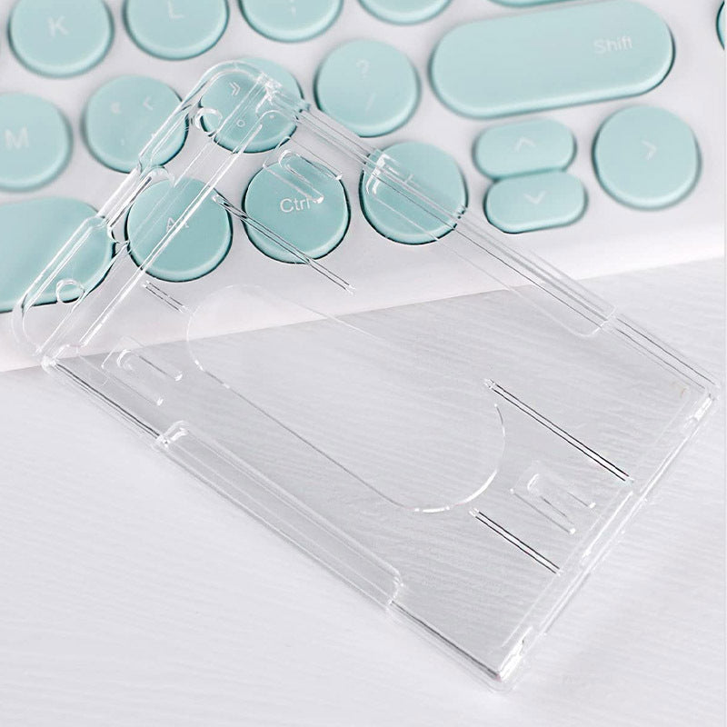 Heavy Duty Transparent Card Holder Keychain Buckle Outdoor Camping Fishing