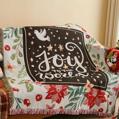 Christmas Tassel Blanket Sofa Blanket for Camping Picnic