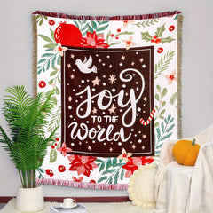 Christmas Tassel Blanket Sofa Blanket for Camping Picnic