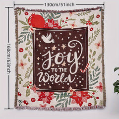 Christmas Tassel Blanket Sofa Blanket for Camping Picnic