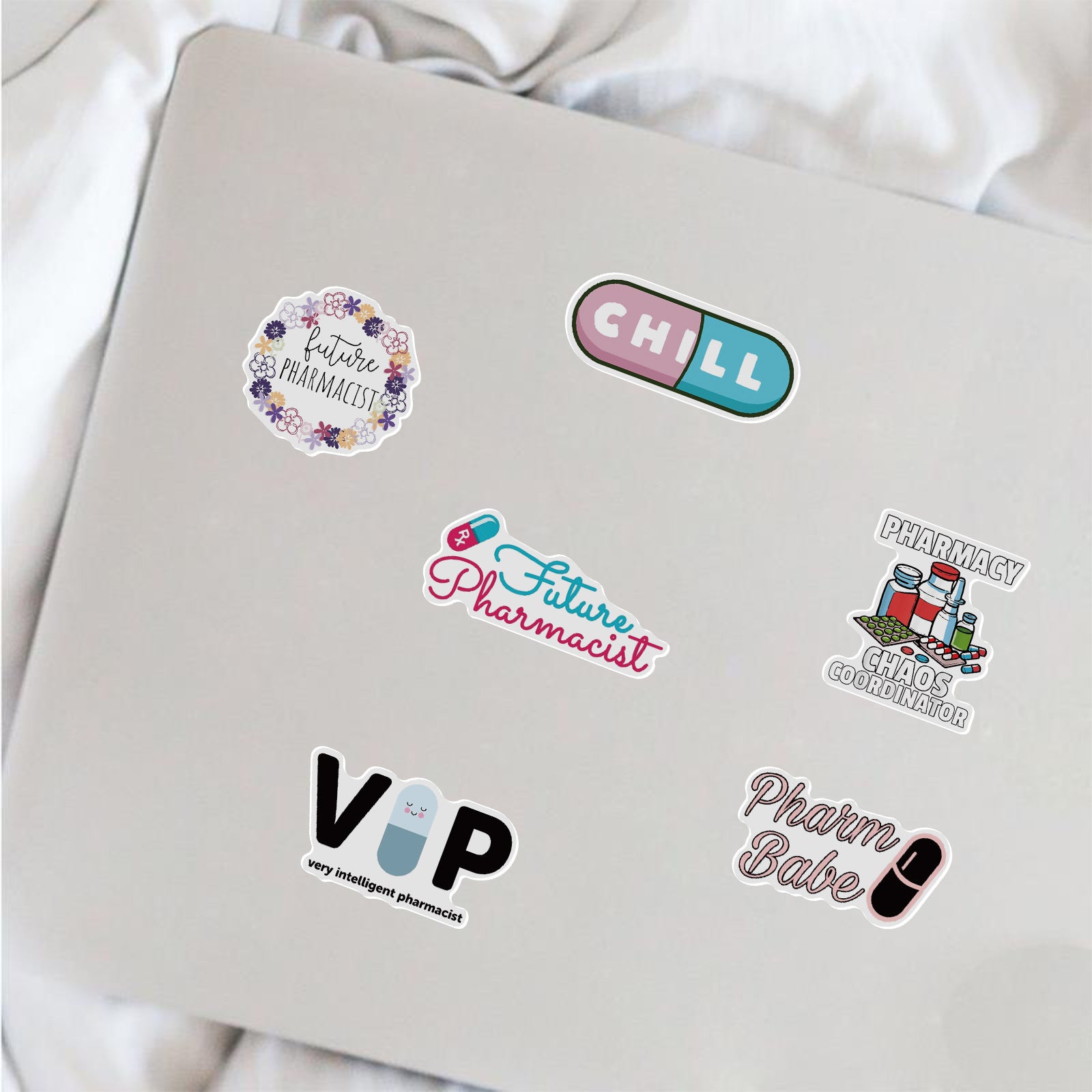 50pcs Cartoon Pharmacist Stickers for Laptops Mobile Phone