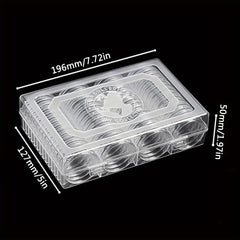 60pcs 41mm Coin Holder Capsules in Silvery Storage Box