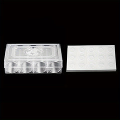 60pcs 41mm Coin Holder Capsules in Silvery Storage Box