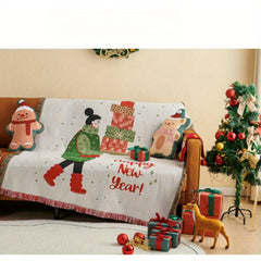 Outdoor Camping Christmas Decoration Tassel Blanket
