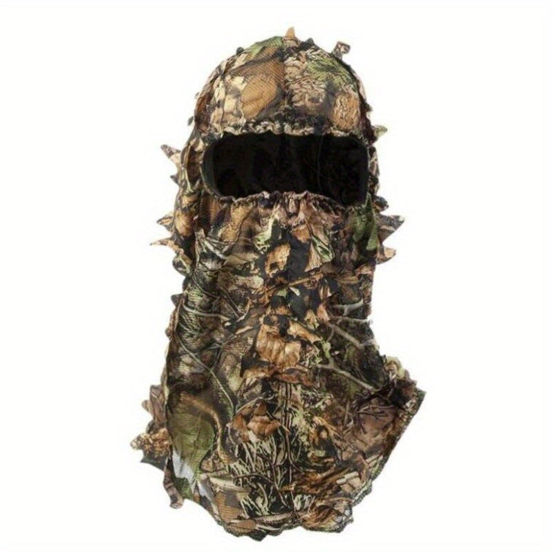 Ghillie Suit Mask Camouflage Leafy Hat 3D Full Face Mask Headwear Turkey Camo