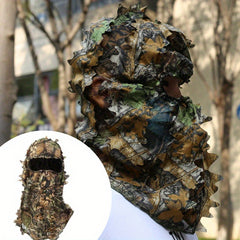 Ghillie Suit Mask Camouflage Leafy Hat 3D Full Face Mask Headwear Turkey Camo