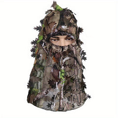 Ghillie Suit Mask Camouflage Leafy Hat 3D Full Face Mask Headwear Turkey Camo