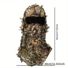 Ghillie Suit Mask Camouflage Leafy Hat 3D Full Face Mask Headwear Turkey Camo