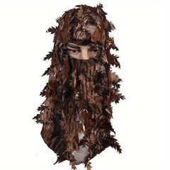 Ghillie Suit Mask Camouflage Leafy Hat 3D Full Face Mask Headwear Turkey Camo
