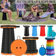 Portable Telescopic Folding Stool Outdoor Camping Retractable Stools