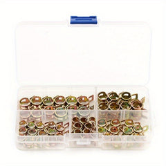 75pc Colorful Zinc Plated Elastic Hoop 6-22mm Pipe Clamp Repair Tool Set