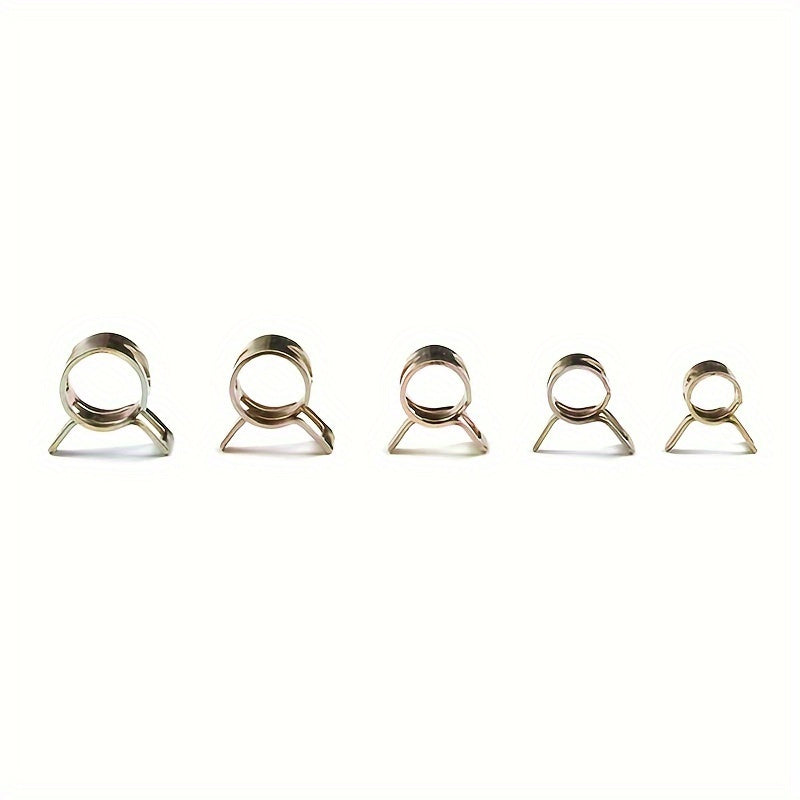 75pc Colorful Zinc Plated Elastic Hoop 6-22mm Pipe Clamp Repair Tool Set