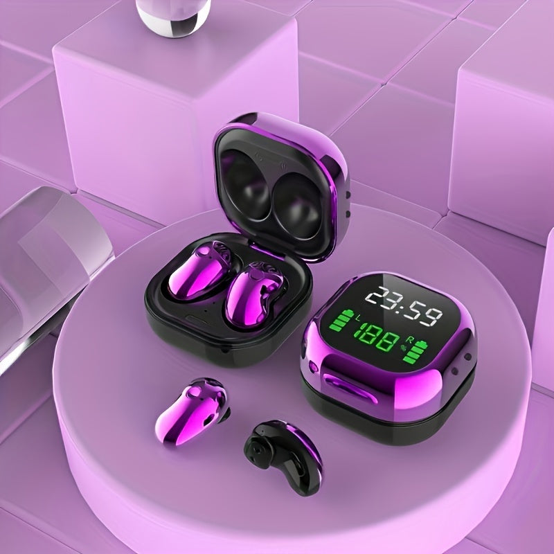 True Wireless Headphones With Clock Power Display
