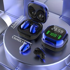 True Wireless Headphones With Clock Power Display