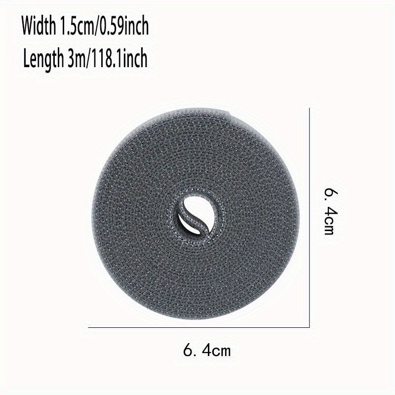 Adjustable Data Cable Tie 59in-118.1in With Magic Sticker