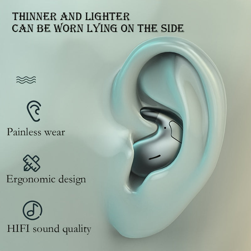 Wireless Earphone Headset Ultra Thin On Ear Sports Bass For Android & Ios
