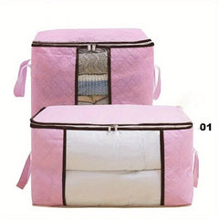 1PC Large Storage Bag Clear Window Sturdy Zipper