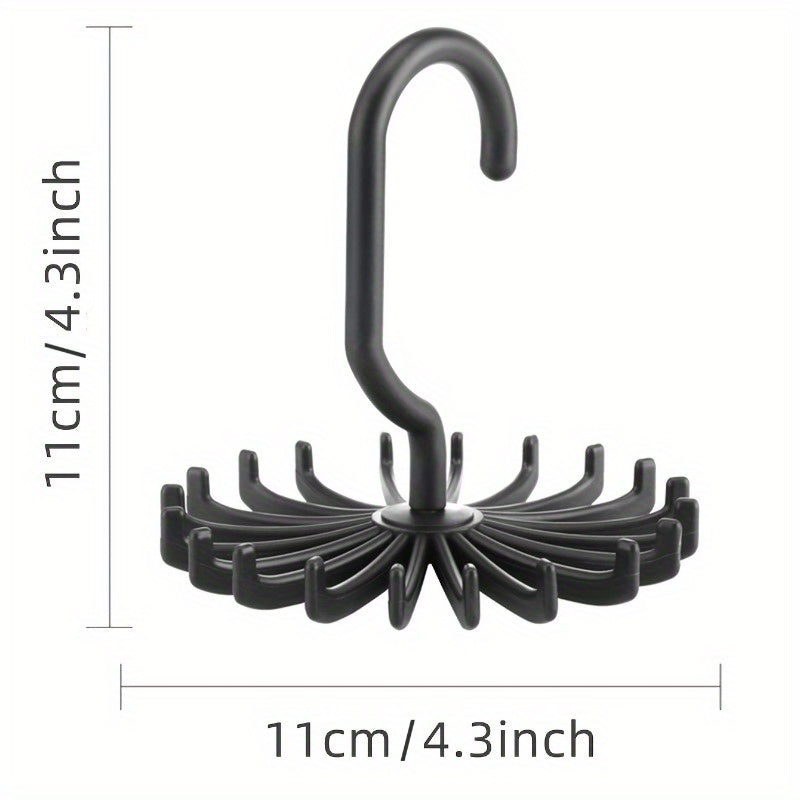 360 Rotating Hook Scarf Tie Belt Hanger Organizer
