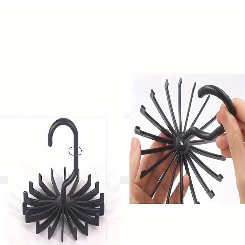 360 Rotating Hook Scarf Tie Belt Hanger Organizer