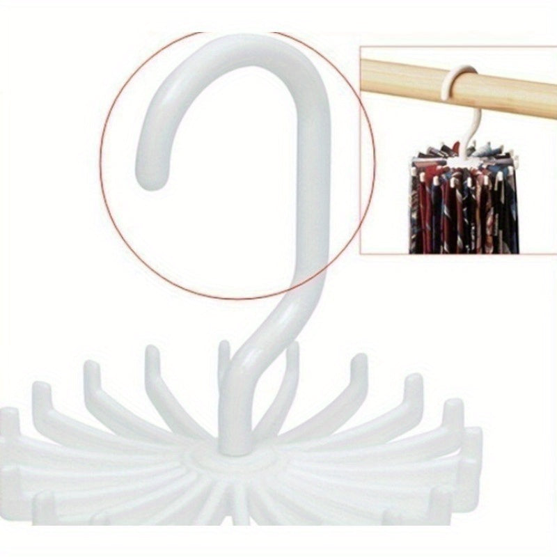 360 Rotating Hook Scarf Tie Belt Hanger Organizer