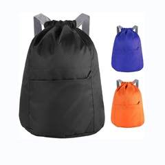 Drawstring Backpack Waterproof Sports Bag for School Swimming Mountain Climbing