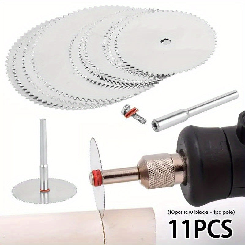 11pcs Wood Cutting Disc Rotary Tool Circular Cutoff Saw Blade