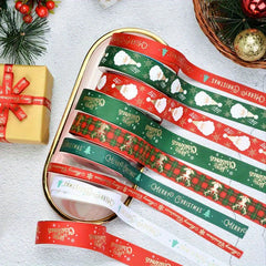 25mm Xmas Ribbon 5Yards, Craft Wedding Hair Bow Accessory