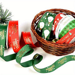 25mm Xmas Ribbon 5Yards, Craft Wedding Hair Bow Accessory