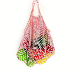 Reusable Mesh Grocery Bag with Shoulder Strap for Fruit and Vegetable Shopping