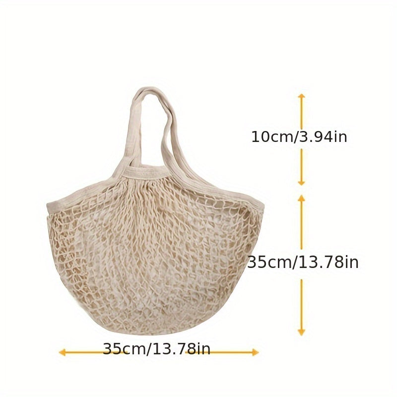 Reusable Mesh Grocery Bag with Shoulder Strap for Fruit and Vegetable Shopping