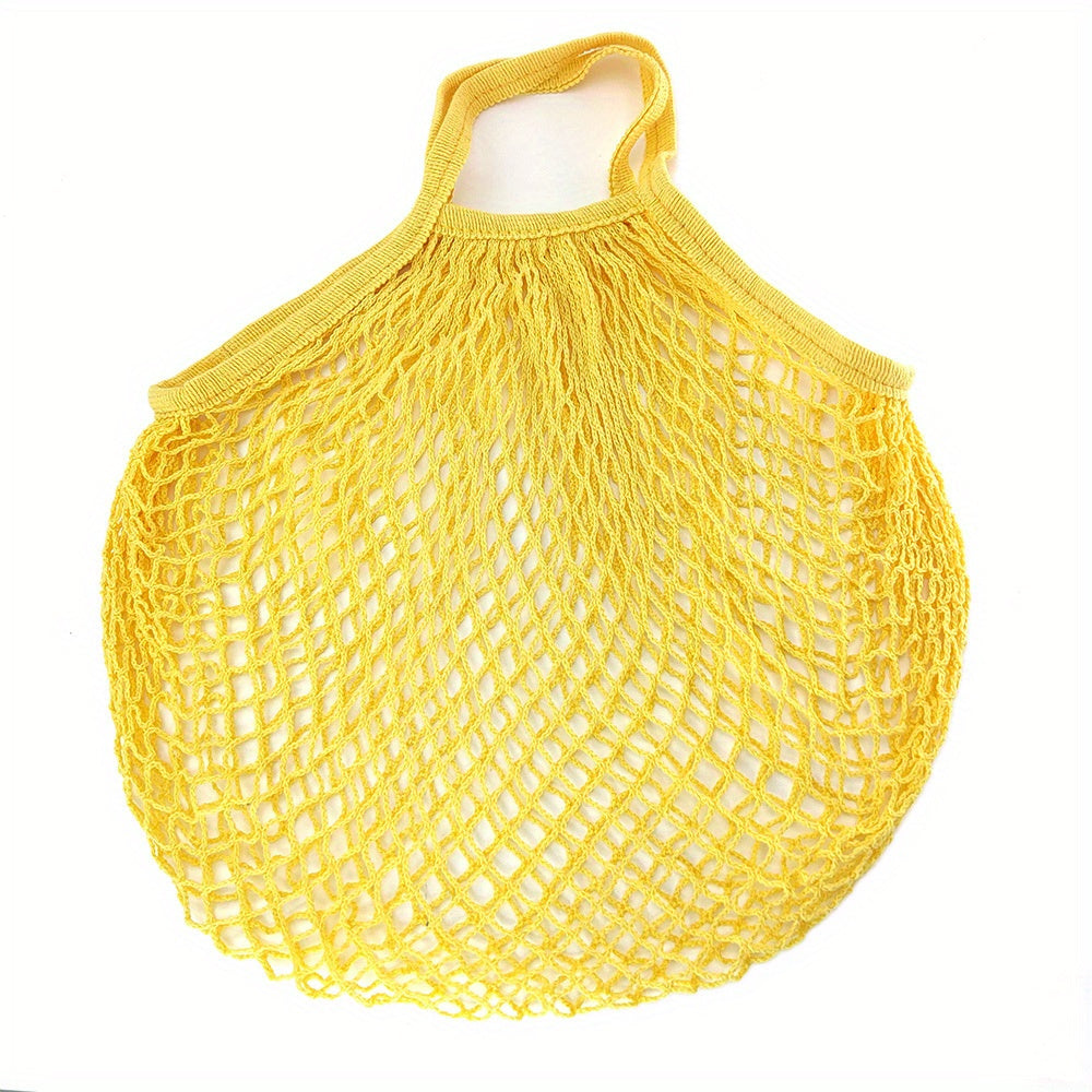 Reusable Mesh Grocery Bag with Shoulder Strap for Fruit and Vegetable Shopping