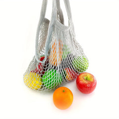 Reusable Mesh Grocery Bag with Shoulder Strap for Fruit and Vegetable Shopping