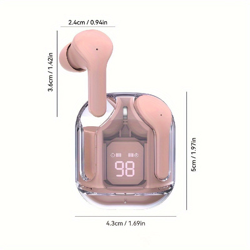 Waterproof Wireless Stereo Earplugs Digital Display Touch Button