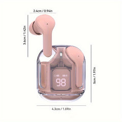 Waterproof Wireless Stereo Earplugs Digital Display Touch Button