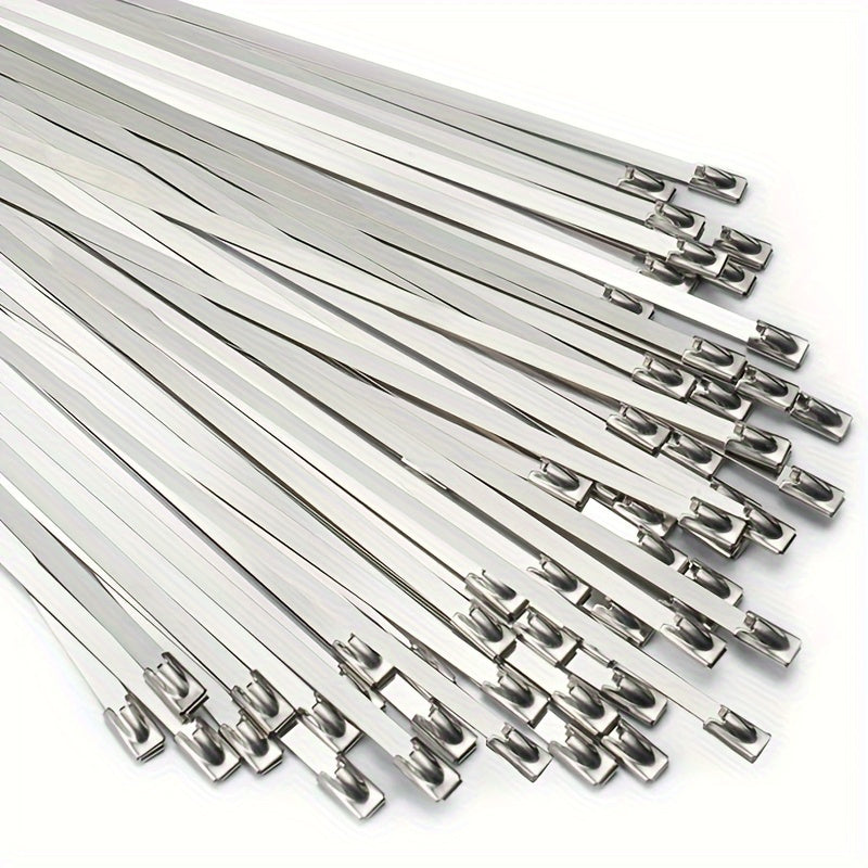 100pcs Stainless Steel Zip Ties Heavy Duty Cable Ties