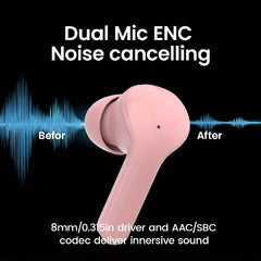 Waterproof Wireless Stereo Earplugs Digital Display Touch Button