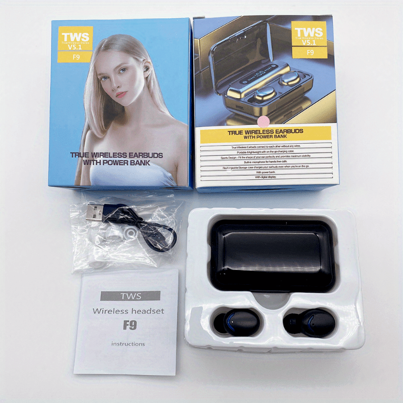 Waterproof Wireless Sports Earbuds Hi Fi Stereo Gaming Headset