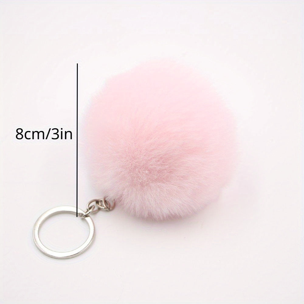 Faux Fur Ball Key Chain Cartoon Key Chain Pendant