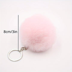 Faux Fur Ball Key Chain Cartoon Key Chain Pendant