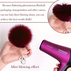 Faux Fur Ball Key Chain Cartoon Key Chain Pendant