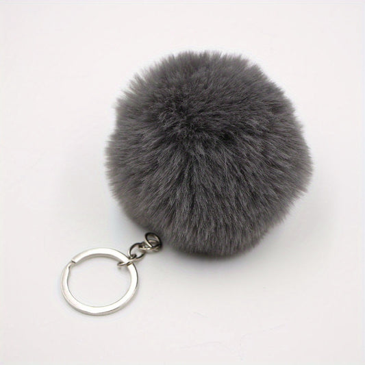 Faux Fur Ball Key Chain Cartoon Key Chain Pendant