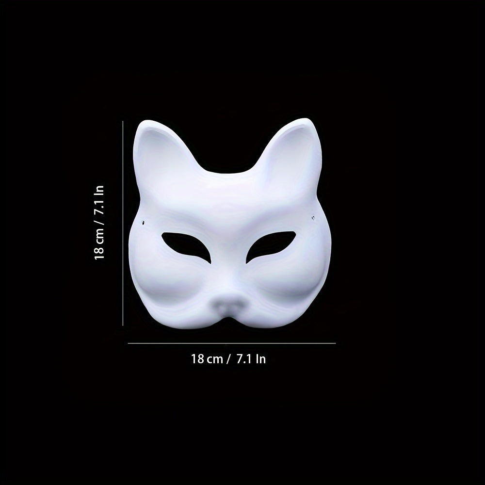10pcs DIY Masks Paintable Paper Mask Masquerade Party Full Face Masks