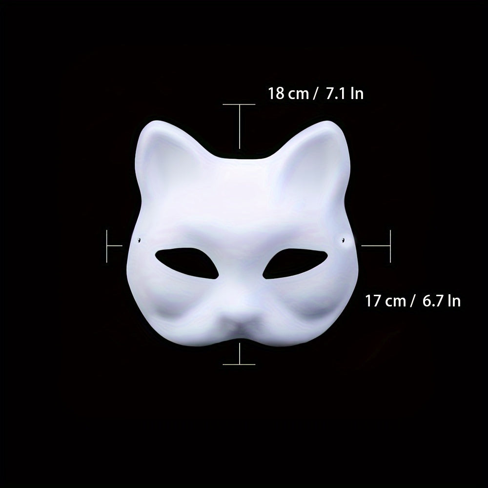 10pcs DIY Masks Paintable Paper Mask Masquerade Party Full Face Masks