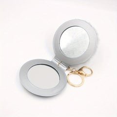 Double Sided Mirror Keychain - Makeup Mirror Key Chain - Creative Gift for Women