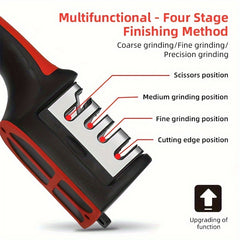 Professional Kitchen Knife Sharpener 4 Stages Whetstone Tool