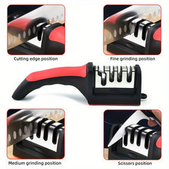 Professional Kitchen Knife Sharpener 4 Stages Whetstone Tool