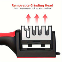 Professional Kitchen Knife Sharpener 4 Stages Whetstone Tool