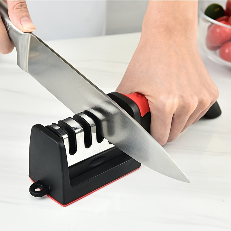 Professional Kitchen Knife Sharpener 4 Stages Whetstone Tool